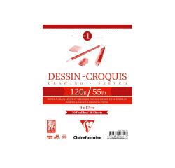 Dessin Croquis bloc spiralé 30F 9x12cm 120g