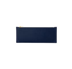 Lederen pennenetui, groot model - Marineblauw