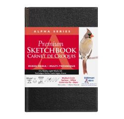 Alpha Series carnet rembordé rigide 62F 10,2x15,2cm 150g - Blanc