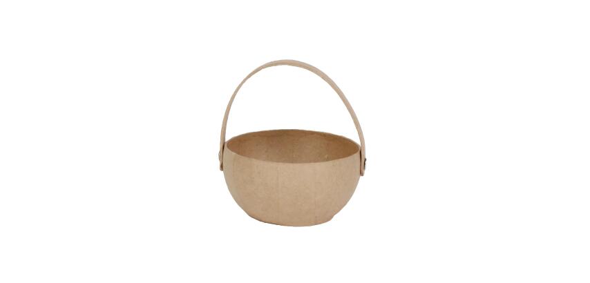 Petit panier arrondi 11x10x11,5cm - Kraft