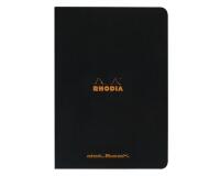 Cahier piqué Rhodia Classic 21x29,7 cm 96 pages dot non détachables 80g - Noir