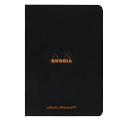 Cahier piqué Rhodia Classic 21x29,7 cm 96 pages dot non détachables 80g - Noir