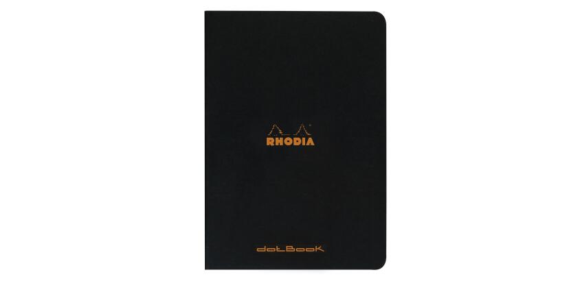 Cahier piqué Rhodia Classic 21x29,7 cm 96 pages dot non détachables 80g - Noir