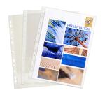 Pk 10 Punch Pockets PVC A4 0.08mm Clear - Crystal
