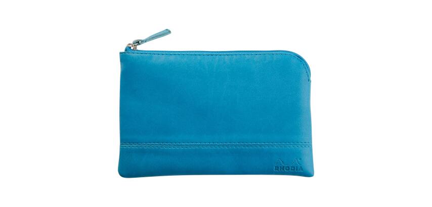 Rhodiarama pochette zippée en simili cuir - taille S (11x17 cm)