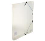 Elasticated PP Filing Box Crystal 25mm Spine A4 - Assorted colours