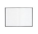 Register 340X225 Kariert 400 paginierten Seiten - Schwarz leinengebunden