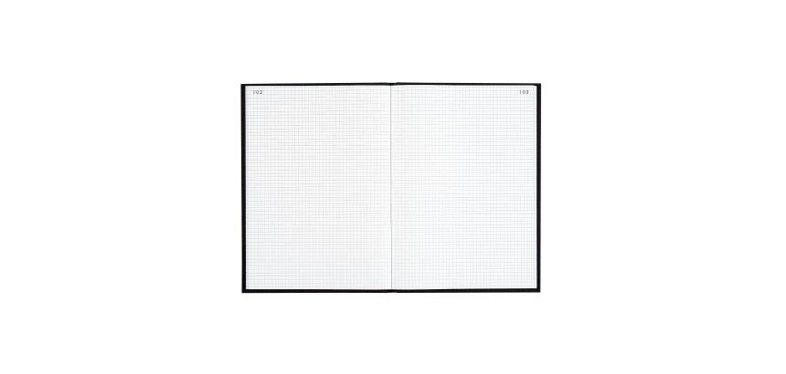 Register 340X225 Quadrille 400 Foliated Pages - Black Cloth