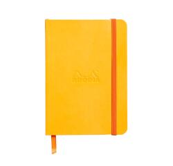 Rhodiarama carnet souple A6 144 pages ligné pap ivoire 90g fermeture élastique - Jonquille
