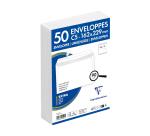 Enveloppe Clairefontaine 90 g/m² sans fenêtre blanche avec bande de protection - Paquet de 50