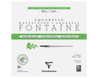 Fontaine Extra Blanc Grain Torchon bloc collé 4 côtés 15F 20x20cm 300g