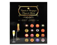 Album de collection pour 64 capsules de Champagne - 29x32,5 cm - Noir
