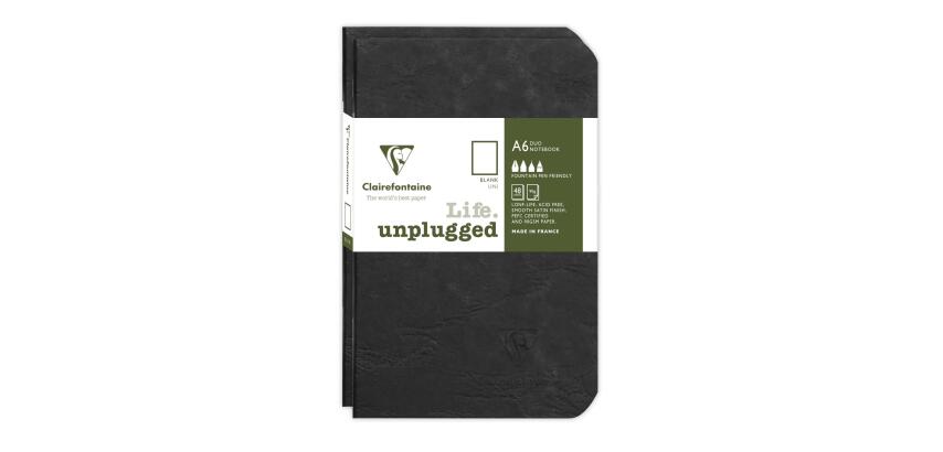 Set de 2 carnets piqués Age Bag 9x14 96 pages uni - Noir