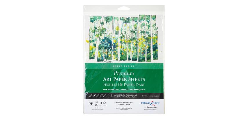 Sachet 12 feuil Delta 270g -20,3x25,4cm - Ivoire