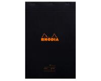 Meeting Pad - bloc agrafé Rhodia N°19 A4+ 80 feuillets pré-impriméss détachabl - Noir