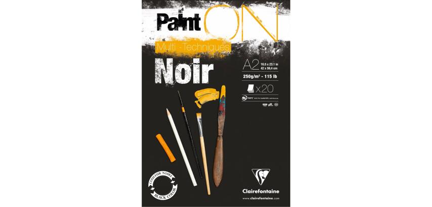 Clairefontaine Paint'On Glued Pad - A2 - 250gsm - 20 Sheets