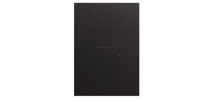 Rhodia Touch - GREY Maya Pad - bloc agrafé A5 50f réglure cross'n'dot papier Maya GRIS 120g - Noir