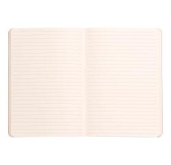 Rhodiarama softcover notitieboek A5, 80 blad gelijnd ivoorkleurig papier van 90g, sluiting met elastiek - Fuchsia