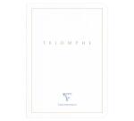 Triomphe GOLD textile stapled notebook A5 96 lined pages white paper 90 gsm - White