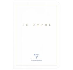 Triomphe GOLD textielgehecht notitieboek A5 96 pagina's gelijnd wit papier 90 g - Wit