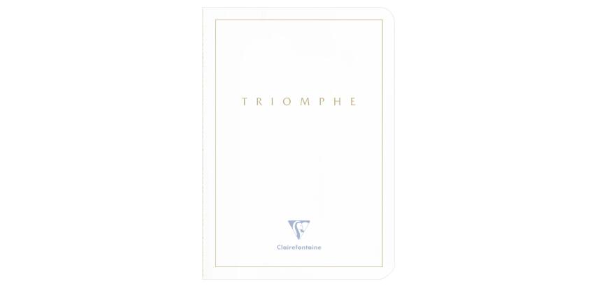 Triomphe GOLD carnet piqûre textile A5 96 pages ligné papier blanc 90 g - Blanc