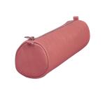 Age Bag, rundes Schlampermäppchen aus Leder, 21xØ6 cm - Antikrosa