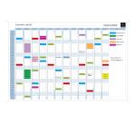 Planning anual magnético Exaplanner® 90 x 59 cm - Blanco (texto en Frances)