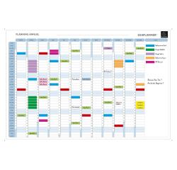 Planning anual magnético Exaplanner® 90 x 59 cm - Blanco (texto en Frances)