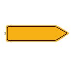Zelfklevend bord verplichte circulatie / looprichting 100cm - Geel