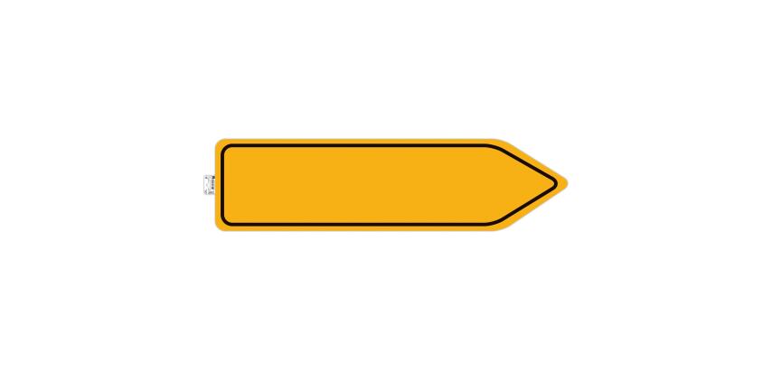 Non-slip adhesive PVC panel Compulsory direction 100 cm - Yellow