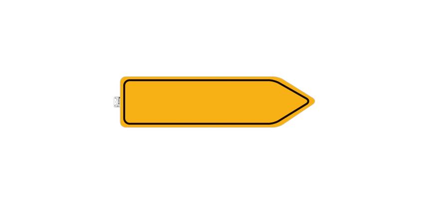 Hinweisschild, Weitergehen, PVC, selbstklebend und rutschfest, 100 cm - Gelb