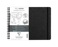 My.Notes Age Bag cahier reliure intégrale à marges détachables B5 paysage 120 pages détachables DOT + cadre en-tête - Tabac