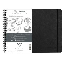My.Notes Age Bag cahier reliure intégrale à marges détachables B5 paysage 120 pages détachables DOT + cadre en-tête - Tabac