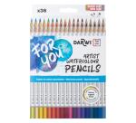 Darwi For You boite de 36 crayons de couleur aquarellables - Assortiment