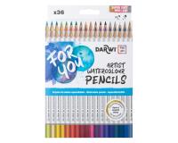 Darwi For You boite de 36 crayons de couleur aquarellables - Assortiment