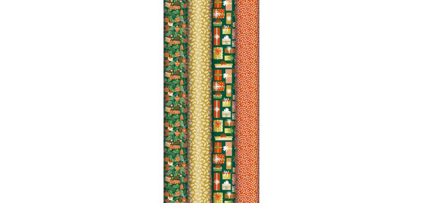 Excellia 80g, Sweet Christmas 2x0,70m, en carton prés. de 30rlx - Assortiment