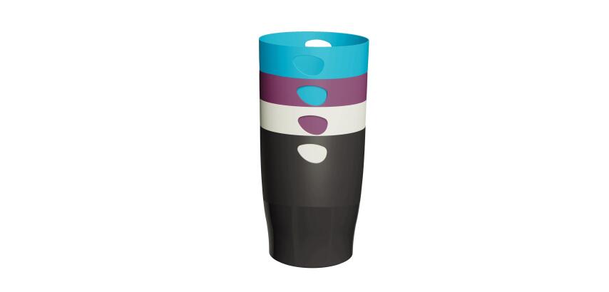 Exacompta Titane Ecobin Waste Paper Bin, Assorted Colours - Assorted colours