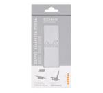 Rhodiarama support pour téléphone mobile simili cuir italien 13x8x8,5 cm - Argent
