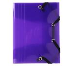 Exacmpta Crystal PP Elasticated 3 Flap Folders, 12x16cm, Assorted - Assorted colours