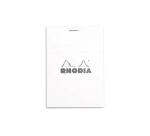 Gehefter Notizblock Rhodia No.12 8,5x12cm 80 Blatt kariert 80g - Weiß