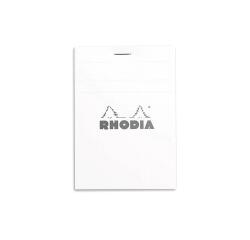 Rhodia White Head Stapled Pad No12, 85x120, 5x5 Squared - White