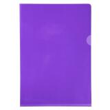 Etui carton de 100 pochettes coin PVC lisse haute résistance 13/100e - A4 - Violet