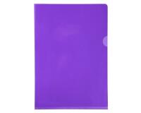 Etui carton de 100 pochettes coin PVC lisse haute résistance 13/100e - A4 - Violet