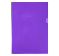 Sachet de 10 pochettes coin PVC lisse haute résistance 13/100e - A4 - Violet