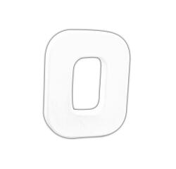 Petite lettre O 12cm - Blanc