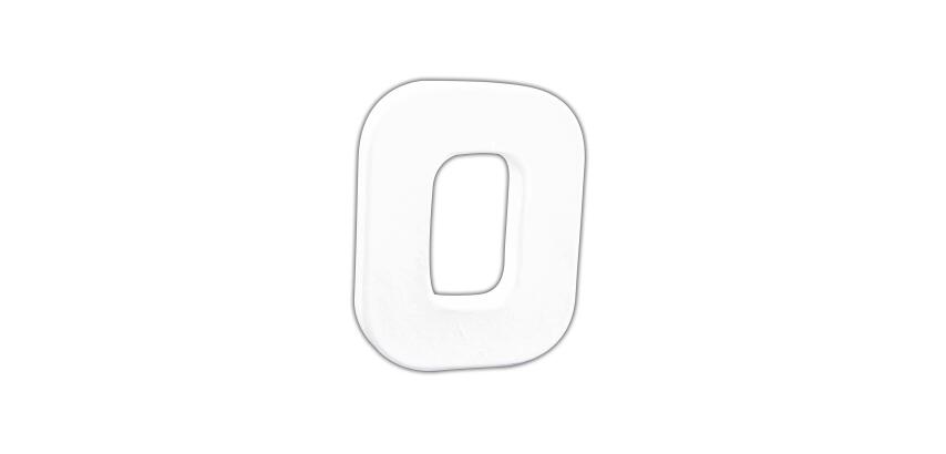 Petite lettre O 12cm - Blanc