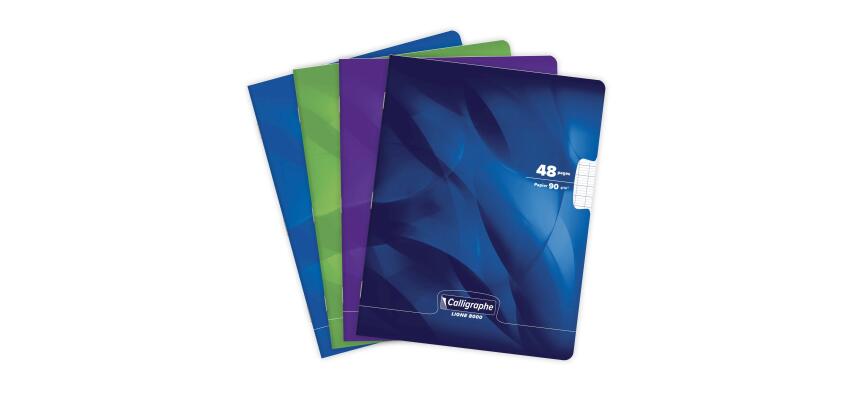 Cahier piqué 8000 CARTE 17x22 cm 48 pages grands carreaux 90 g - Assortis