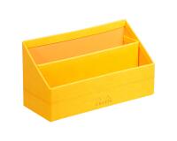 Rhodiarama porte-courrier simili cuir italien 25x10x14 cm - Jonquille
