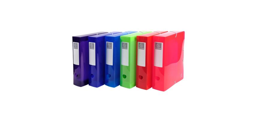 Boite de classement en polyproppylène dos 80mm Iderama PP - A4 - Couleurs assorties