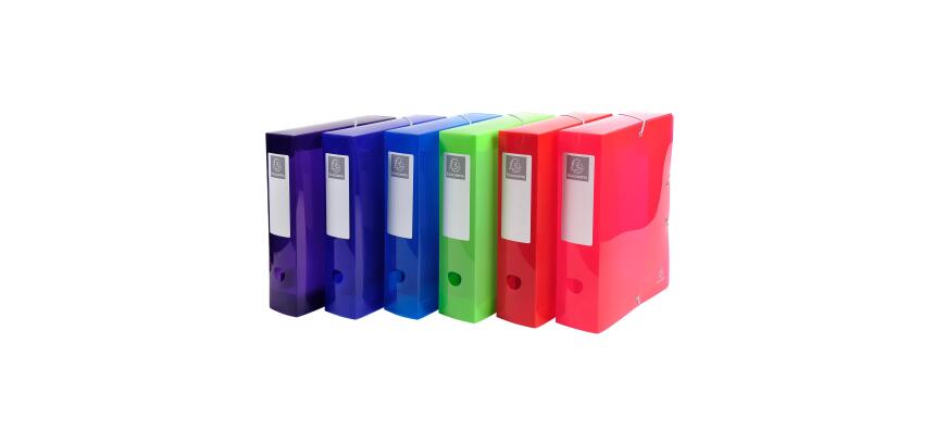 Boite de classement en polyproppylène dos 80mm Iderama PP - A4 - Couleurs assorties